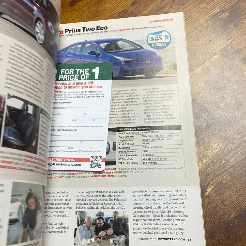 January 2017 MOTOR TREND MAGAZINE - AWARDS